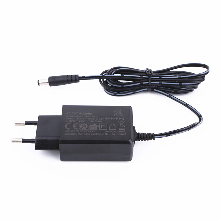 MKD 18W系列 插墙式 黑色 立式外壳 带线 欧规